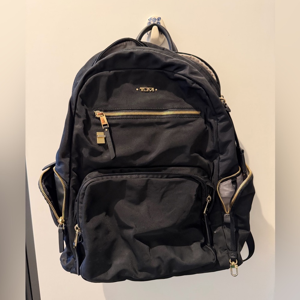TUMI Voyauger Carson Black Nylon Backpack